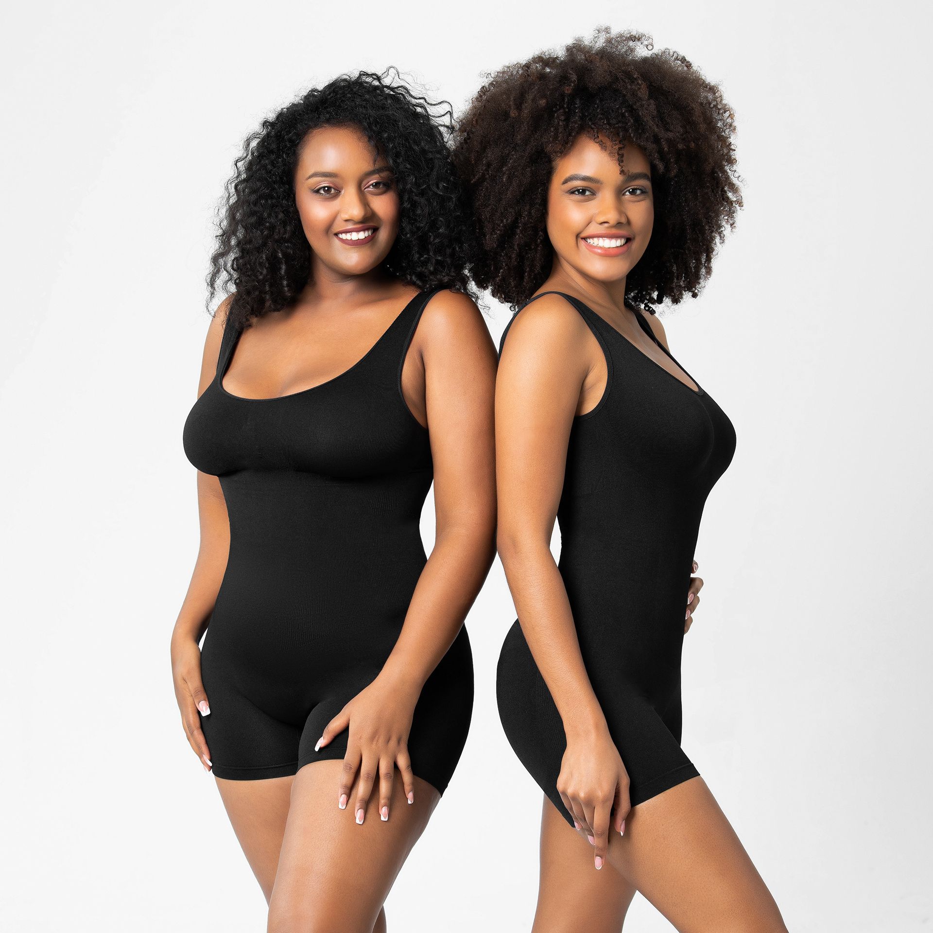 Womens Seamless Bodysuit - Sleeveless Body Shaper Romper Slimming Underwear
